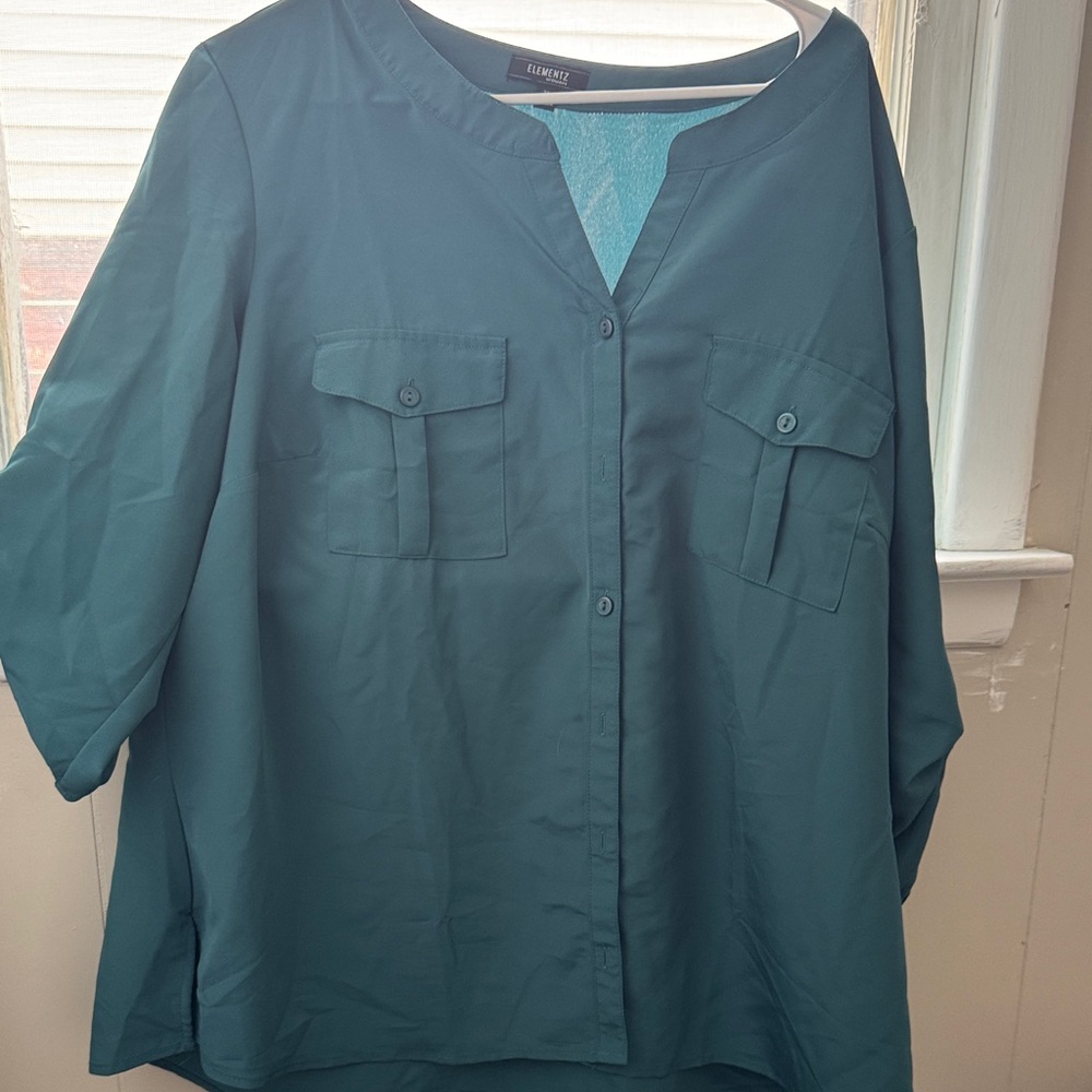 Elementz Teal Button Down Shirt